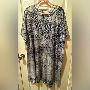 NWOT MISSLOOK Blue and White Floral Dress size XL